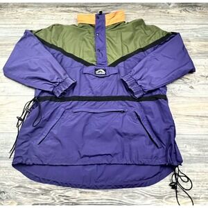Crestone Oxford Tech‎ 1/4 Zip Anorak Jacket Unisex L Wind/Waterproof Gorpcore